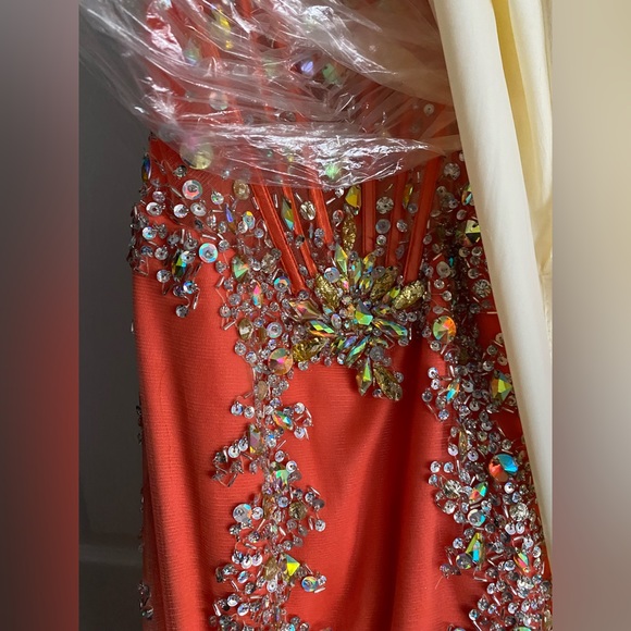 Nectarine Prom/Pageant/Evening Gown Sz S - Picture 7 of 14